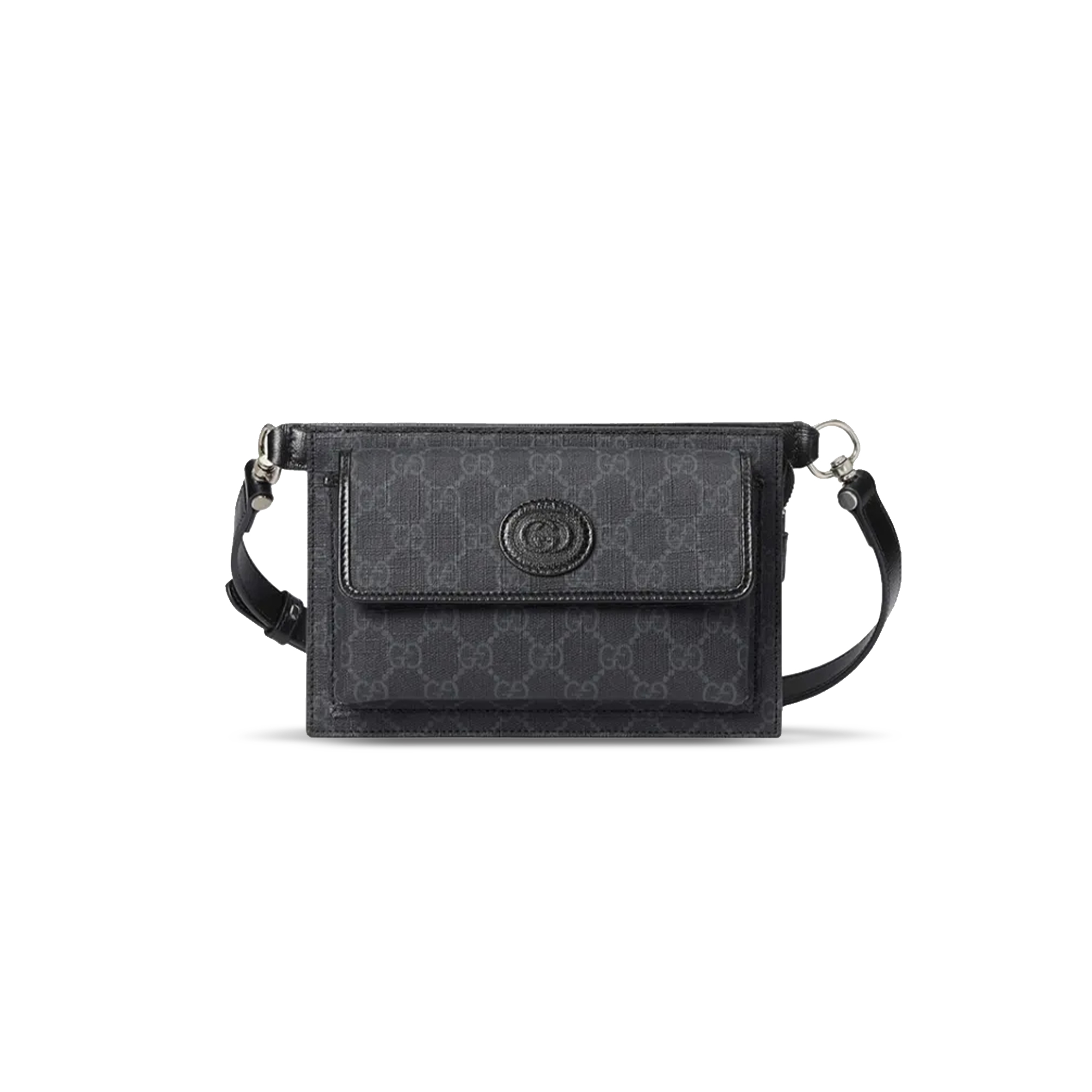 G*u*i gg canvas with leather sling bags one shoulder 746300 (18*13*5cm)